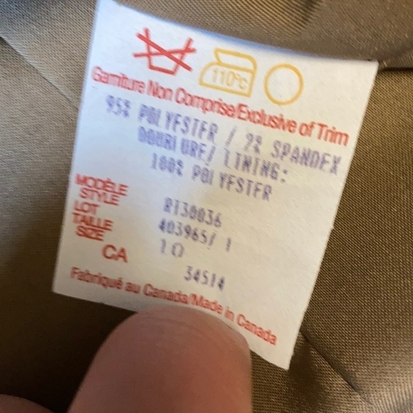 Vintage cropped Blazer with Shoulder Pads Size 10 - Picture 6 of 9